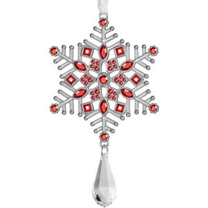 2023 Rhinestone Snowflake Hanging Pendant of  Car Charm Holiday Decorative